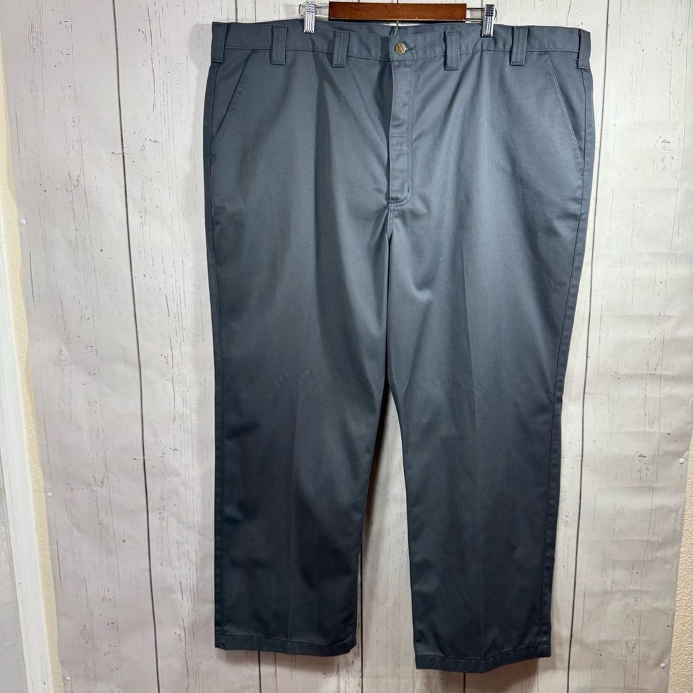 Carhartt Mens Gray Pants Flat Front Straight Leg Relaxed Fit Utility Work 50X30